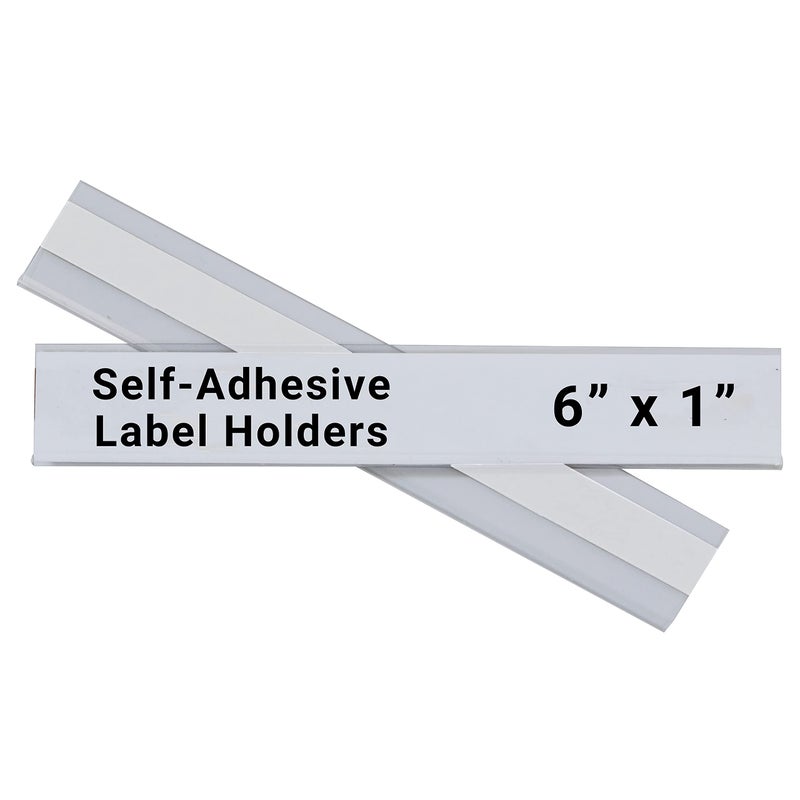 C-Line Self-Adhesive Label Holders, Top Load, 1 X 6, Clear, 50/pack - Image 1